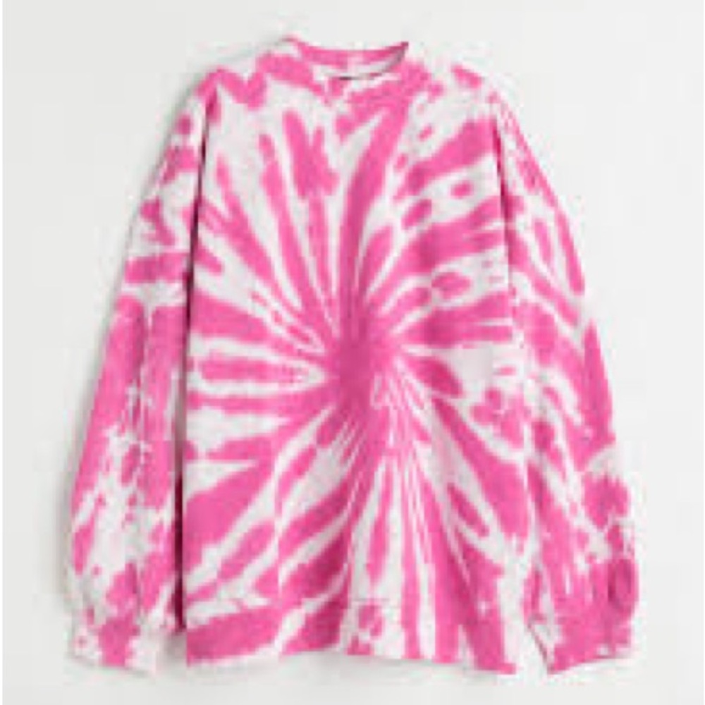H&M tie-dye pink sweatshirt S